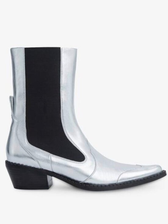 By Far Otis Chelsea Boots, Black Nappa Leather Size 39 New  By Far \